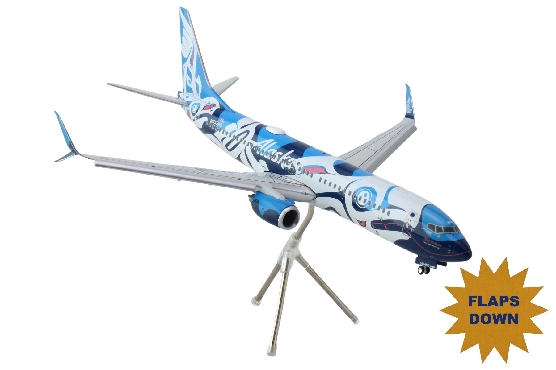 GEMINI200 ALASKA 737-800 1/200 SALMON PEOPLE N559AS FLAPS DO