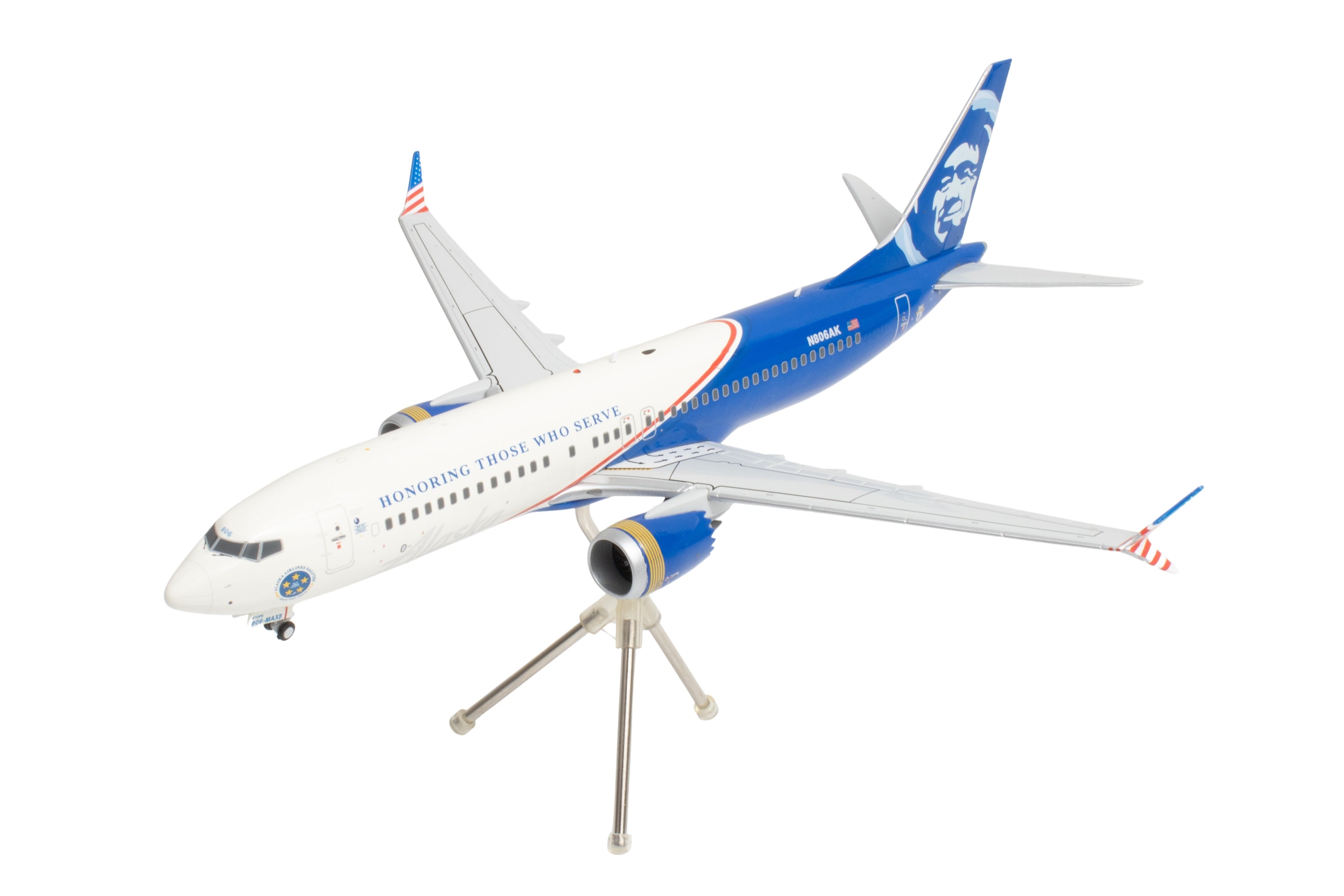 GEMINI200 ALASKA 737MAX8 1/200 VETERANS REG#N806AK