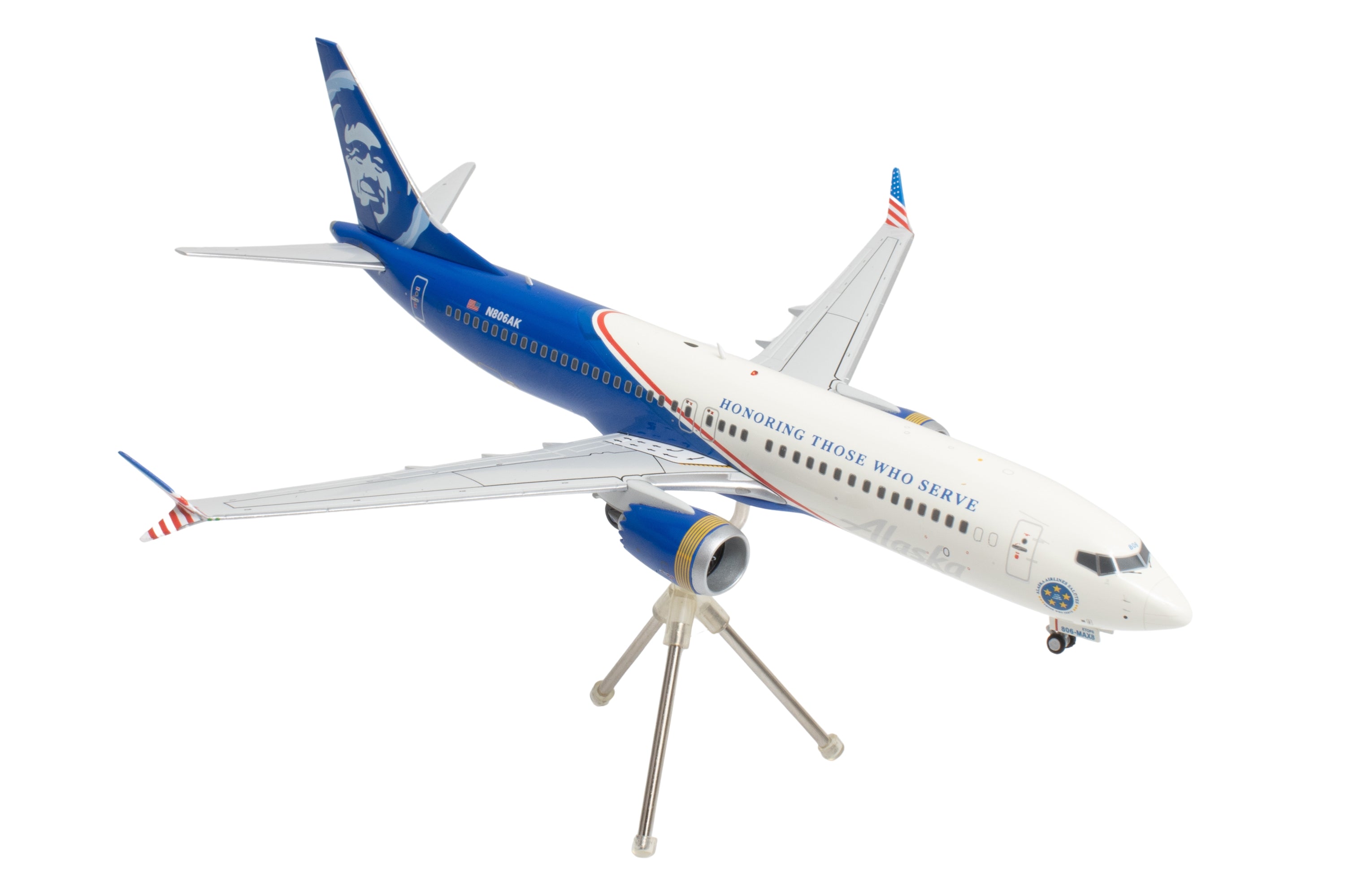 GEMINI200 ALASKA 737MAX8 1/200 VETERANS REG#N806AK