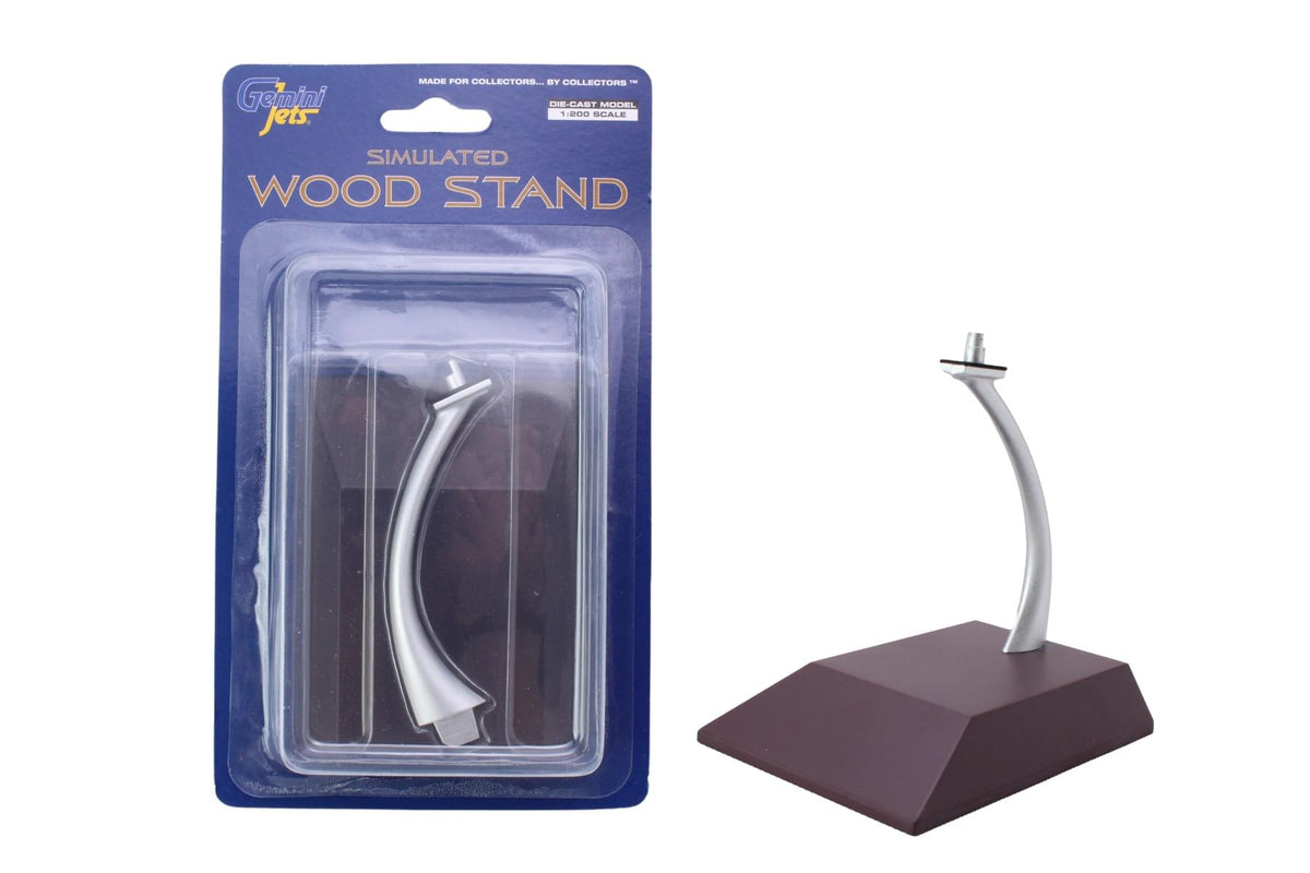 GEMINI200 WOOD & METAL STAND MEDIUM/WIDEBODY NON A380 The Airplane Shop.