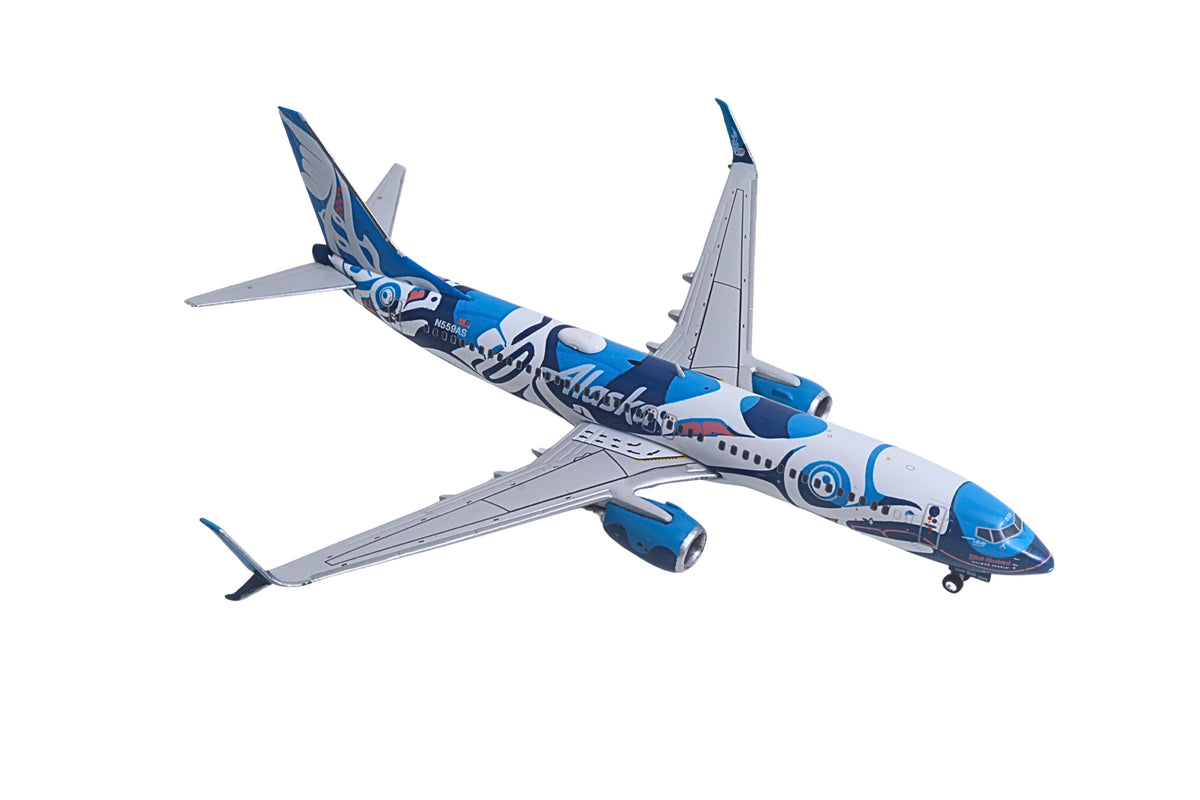 GEMINI ALASKA 737-800 1/400 SALMON PEOPLE REG#N559AS The Airplane Shop.