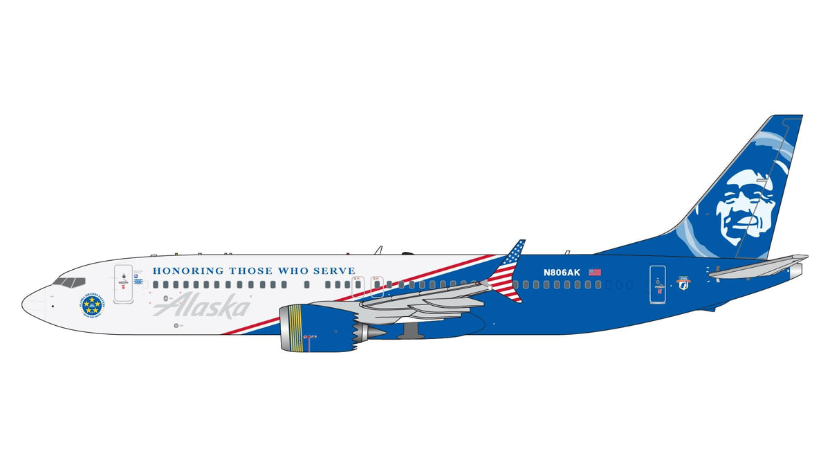 GEMINI ALASKA 737MAX8 1/400 VETERANS REG