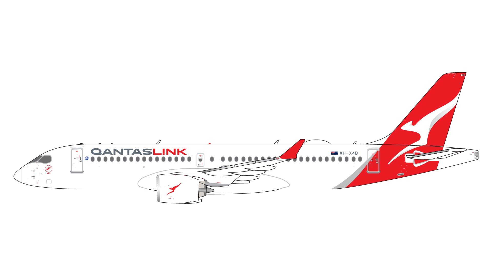 GEMINI QANTASLINK A220-300 1/400 REG#VH-X4B