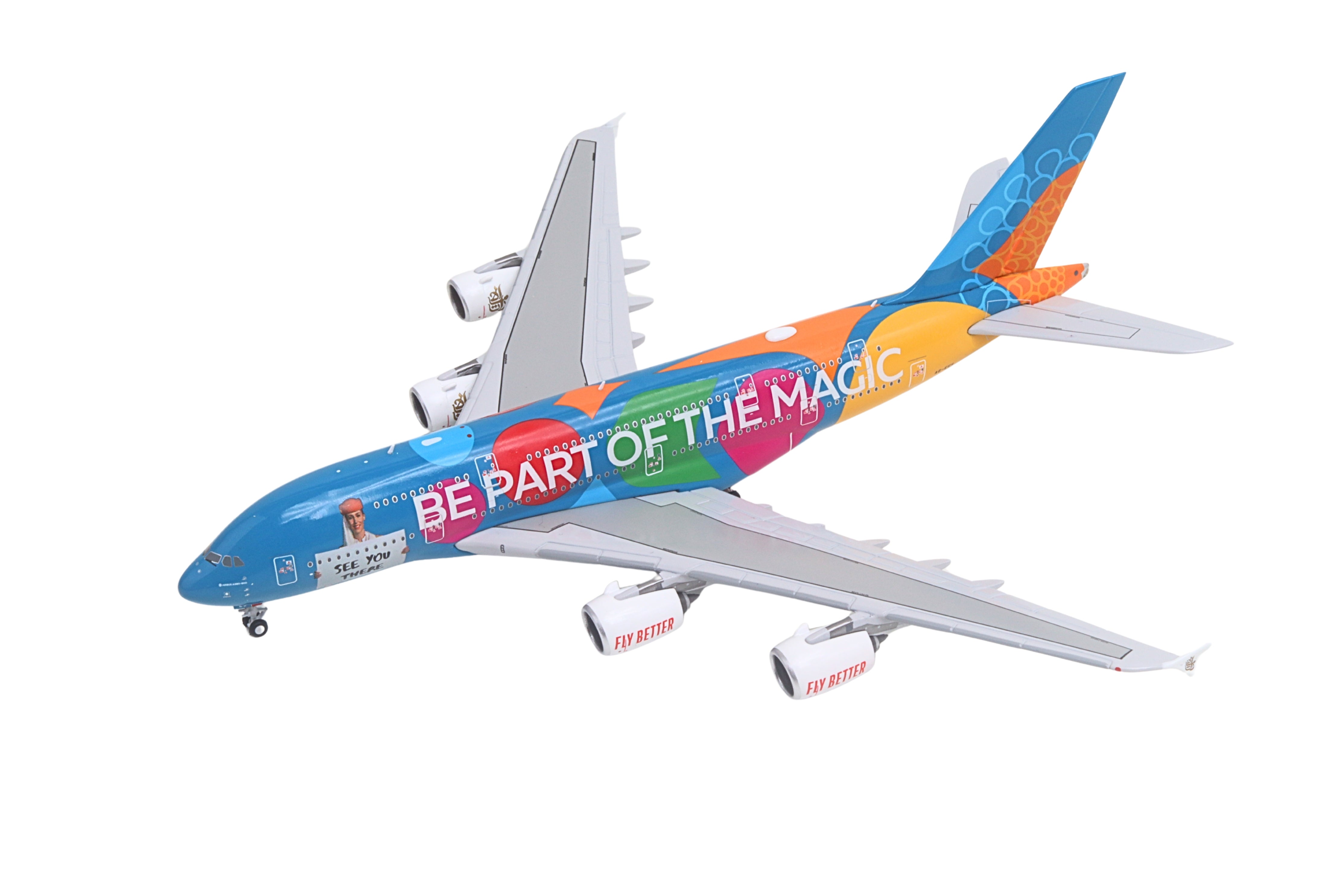 GEMINI EMIRATES A380 1/400 BE PART OF THE MAGIC REG#A6-EES