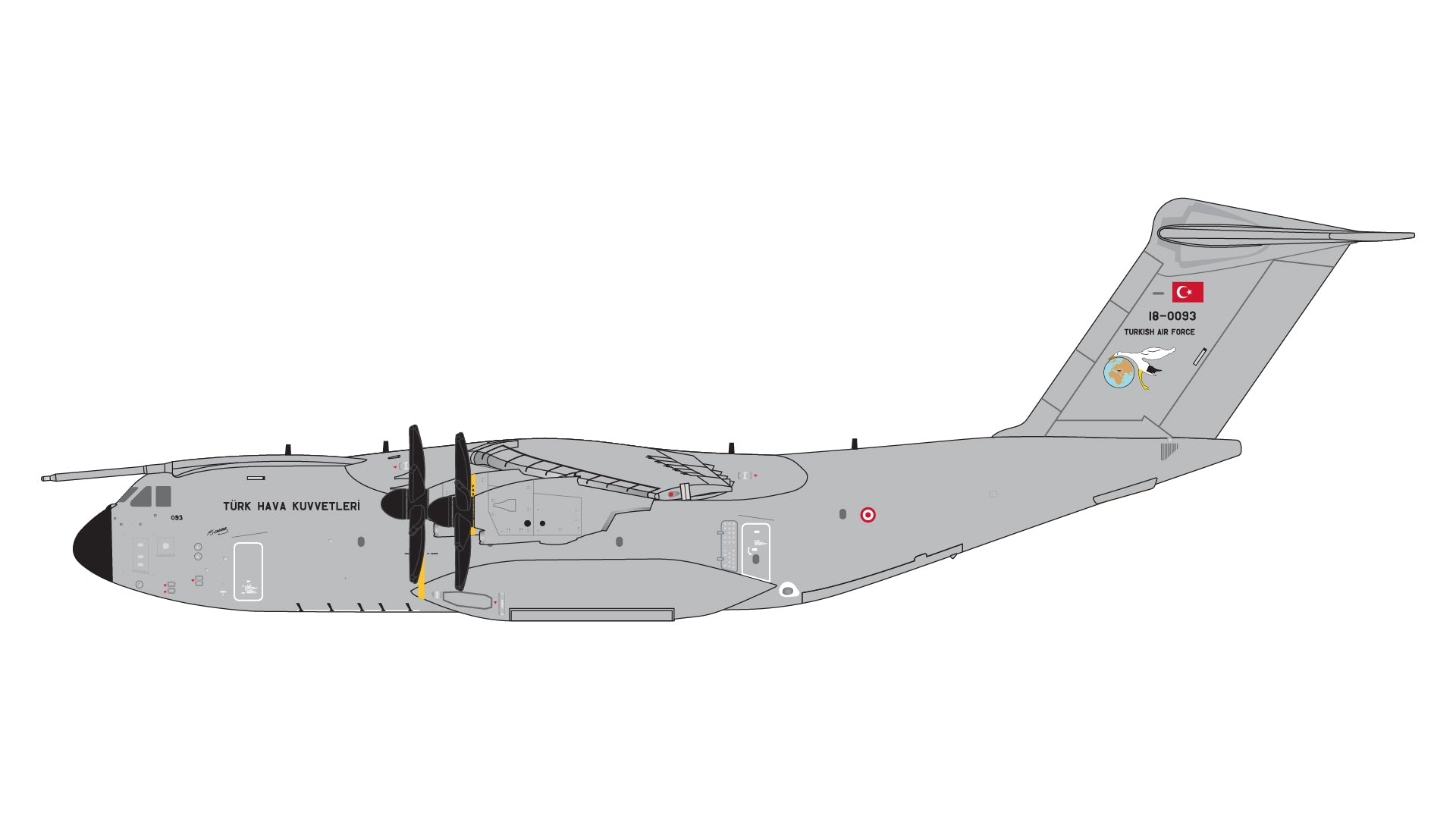 GEMINIMACS TURKISH AIR FORCE A400M 1/400 18-0093