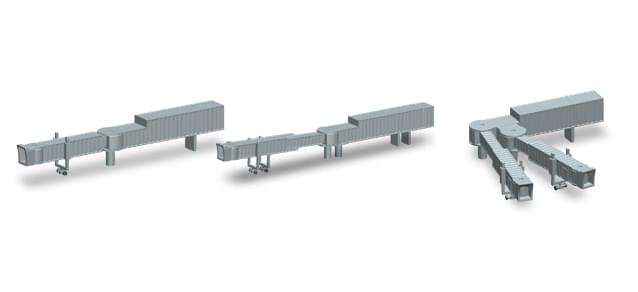 HERPA JETBRIDGES (2) 1/500 The Airplane Shop.