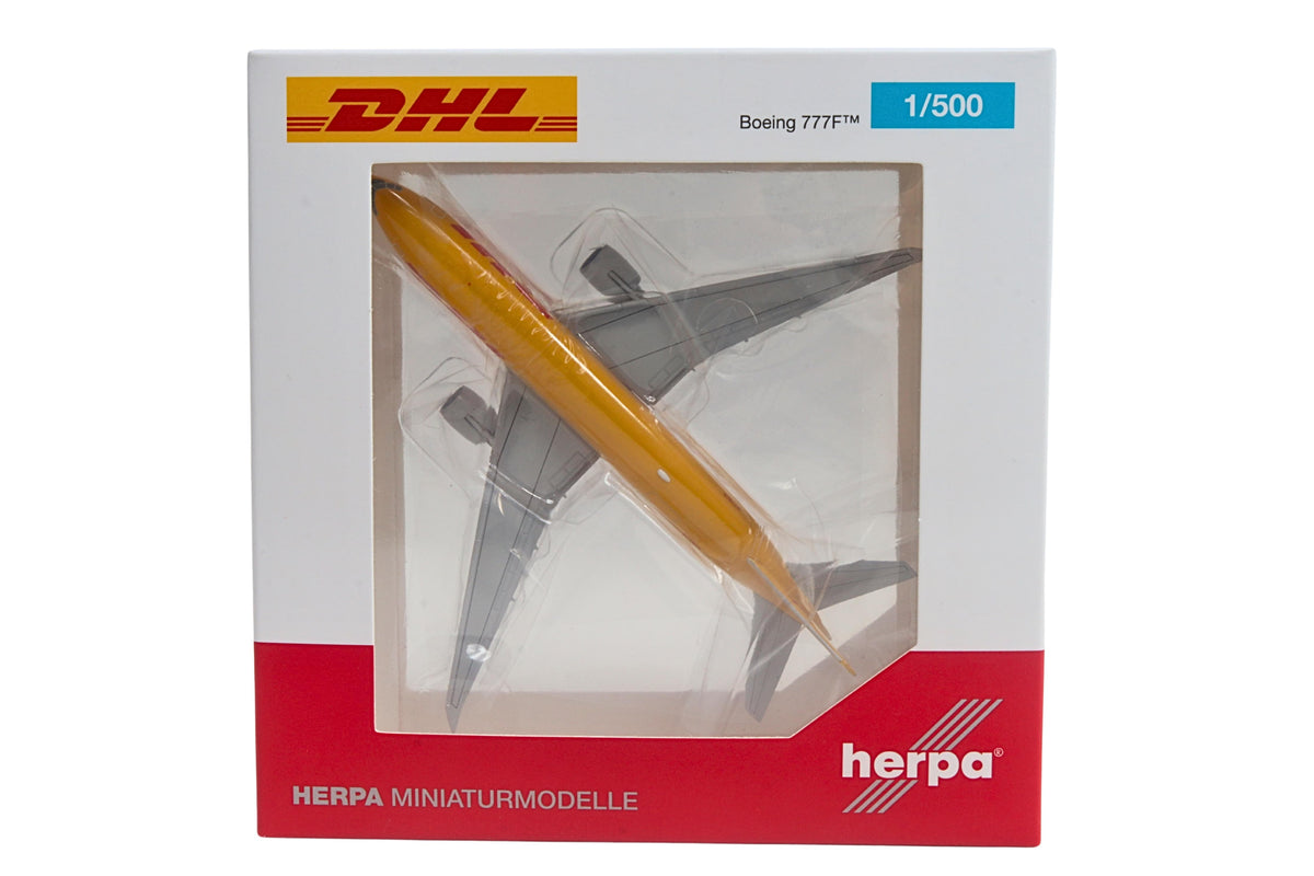 HERPA DHL 777F 1/500 The Airplane Shop.