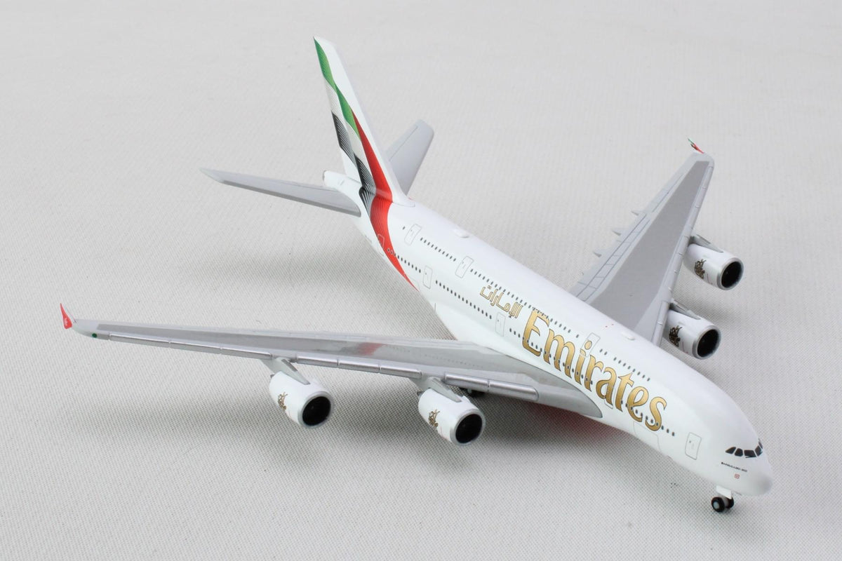 HERPA EMIRATES A380 1/500 2023 LIVERY (**) The Airplane Shop.