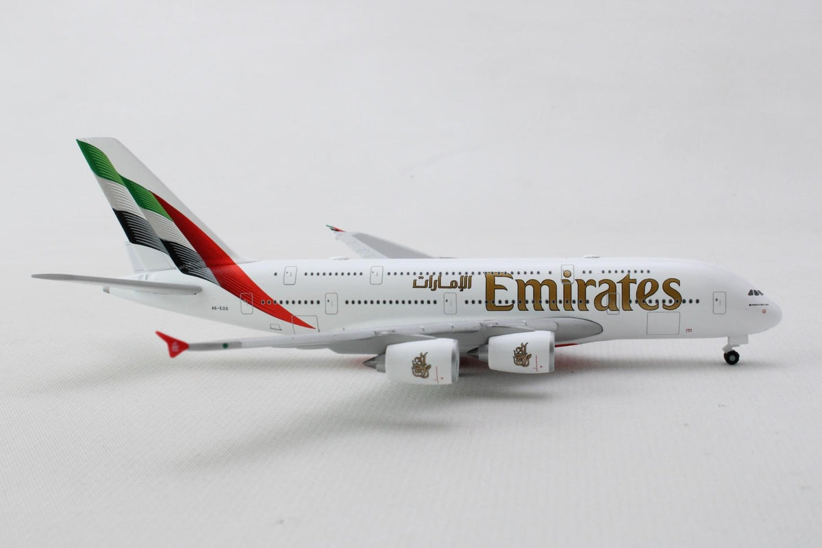 HERPA EMIRATES A380 1/500 2023 LIVERY (**) The Airplane Shop.