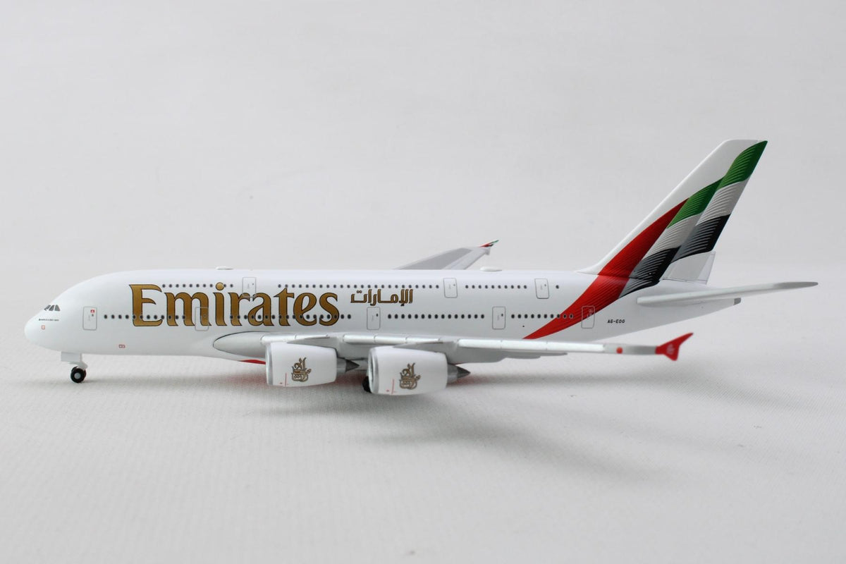HERPA EMIRATES A380 1/500 2023 LIVERY (**) The Airplane Shop.
