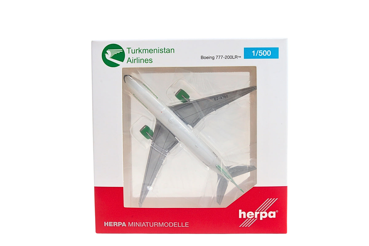HERPA TURKMENISTAN 777-200LR 1/500 (**) The Airplane Shop.
