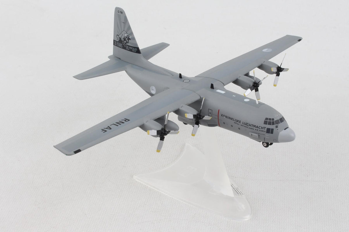 HERPA ROYAL NETHERLANDS AIR FORCE C-130H 1/200 336SQN 25YRS The Airplane Shop.