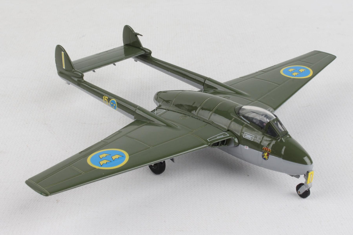HERPA ROYAL SWEDISH AIR FORCE DH VAMPIRE J28B 1/72 (**) The Airplane Shop.