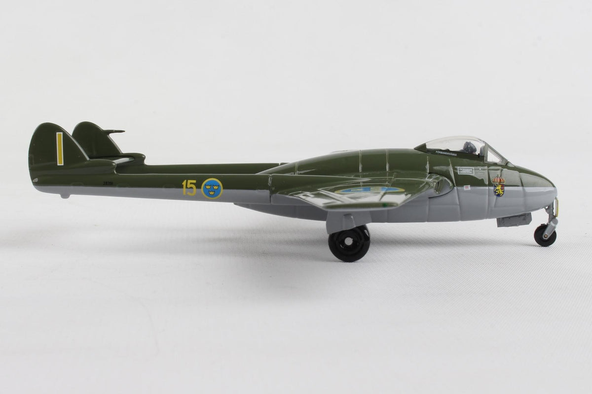 HERPA ROYAL SWEDISH AIR FORCE DH VAMPIRE J28B 1/72 (**) The Airplane Shop.