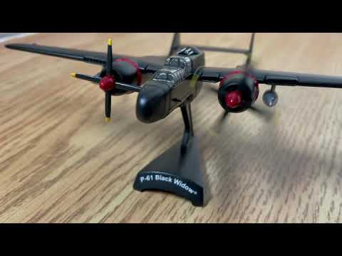POSTAGE STAMP USAF P-61 BLACK WIDOW LADY IN THE DARK 1/120 The Airplane Shop.