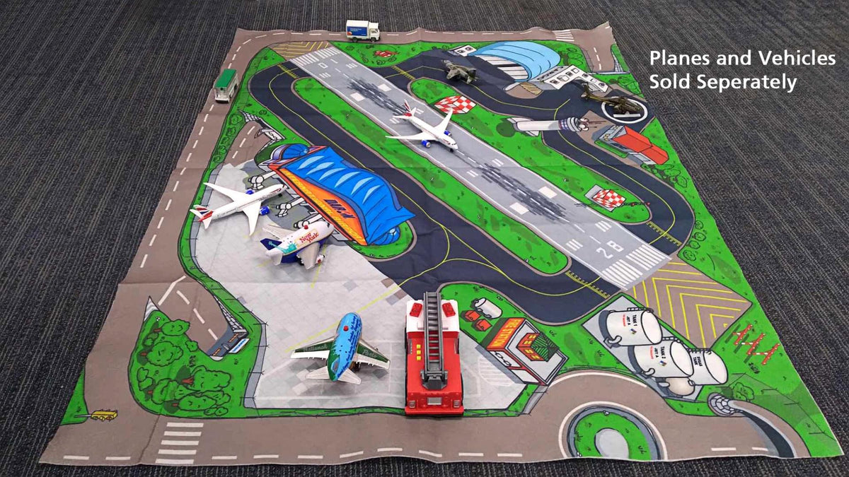 LARGE AIRPORT PLAYMAT (FELT) 41 1/4 X 31 1/2 INCHES The Airplane Shop.