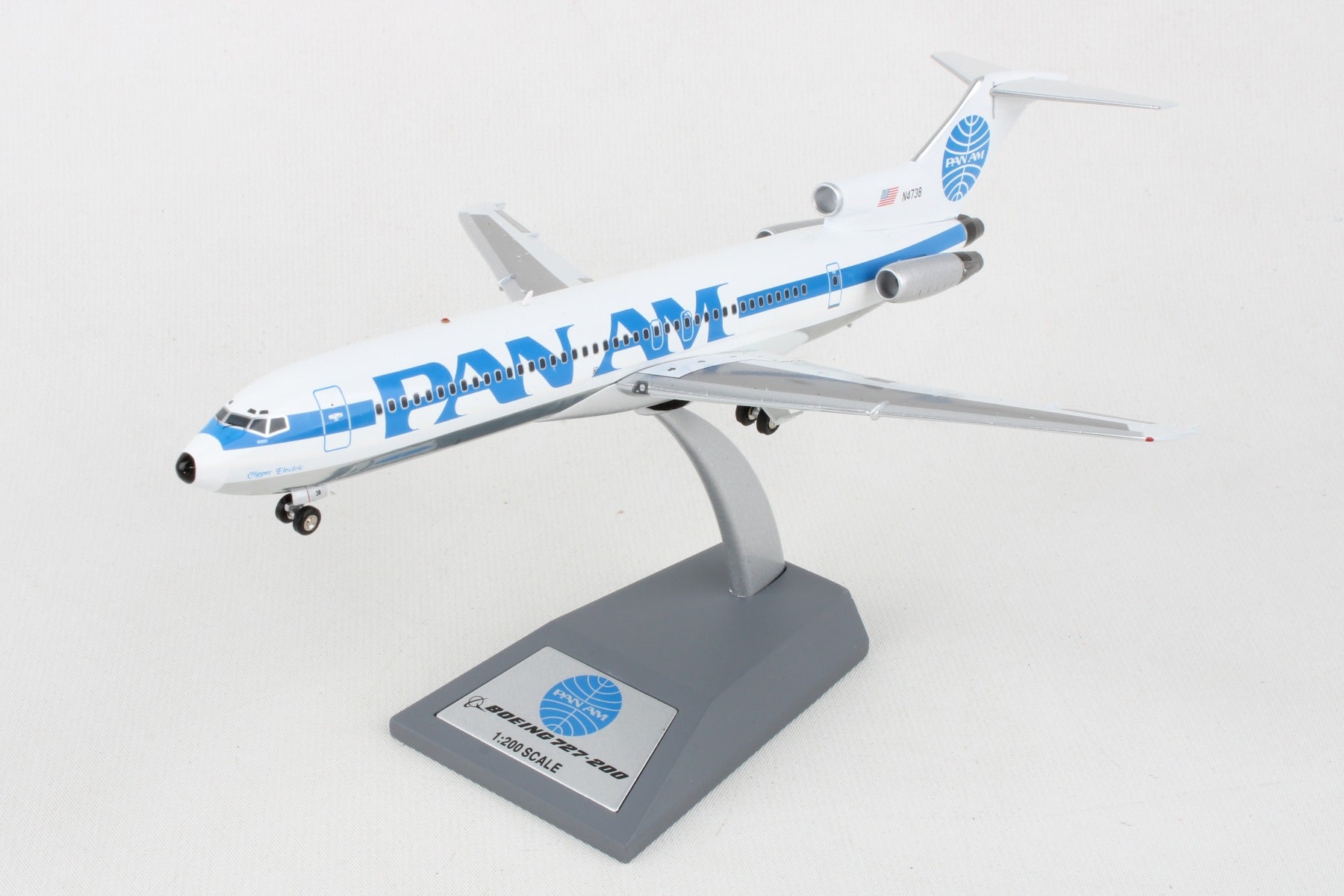 INFLIGHT200 PAN AM 727-235 1/200 REG#N4738 W/STAND (**)