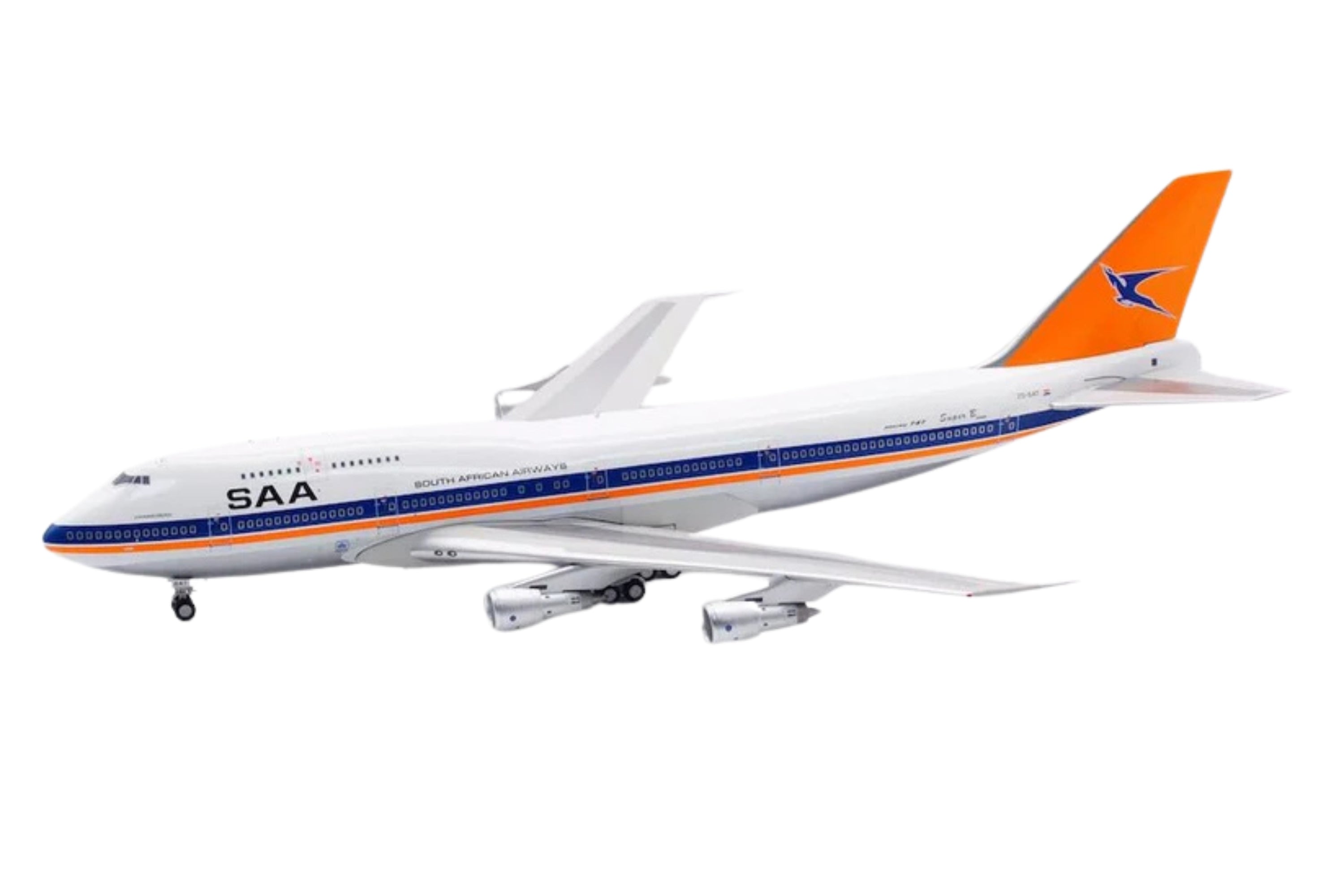 INFLIGHT200 SOUTH AFRICAN 747-344 1/200 REG#ZS-SAT W/STAND