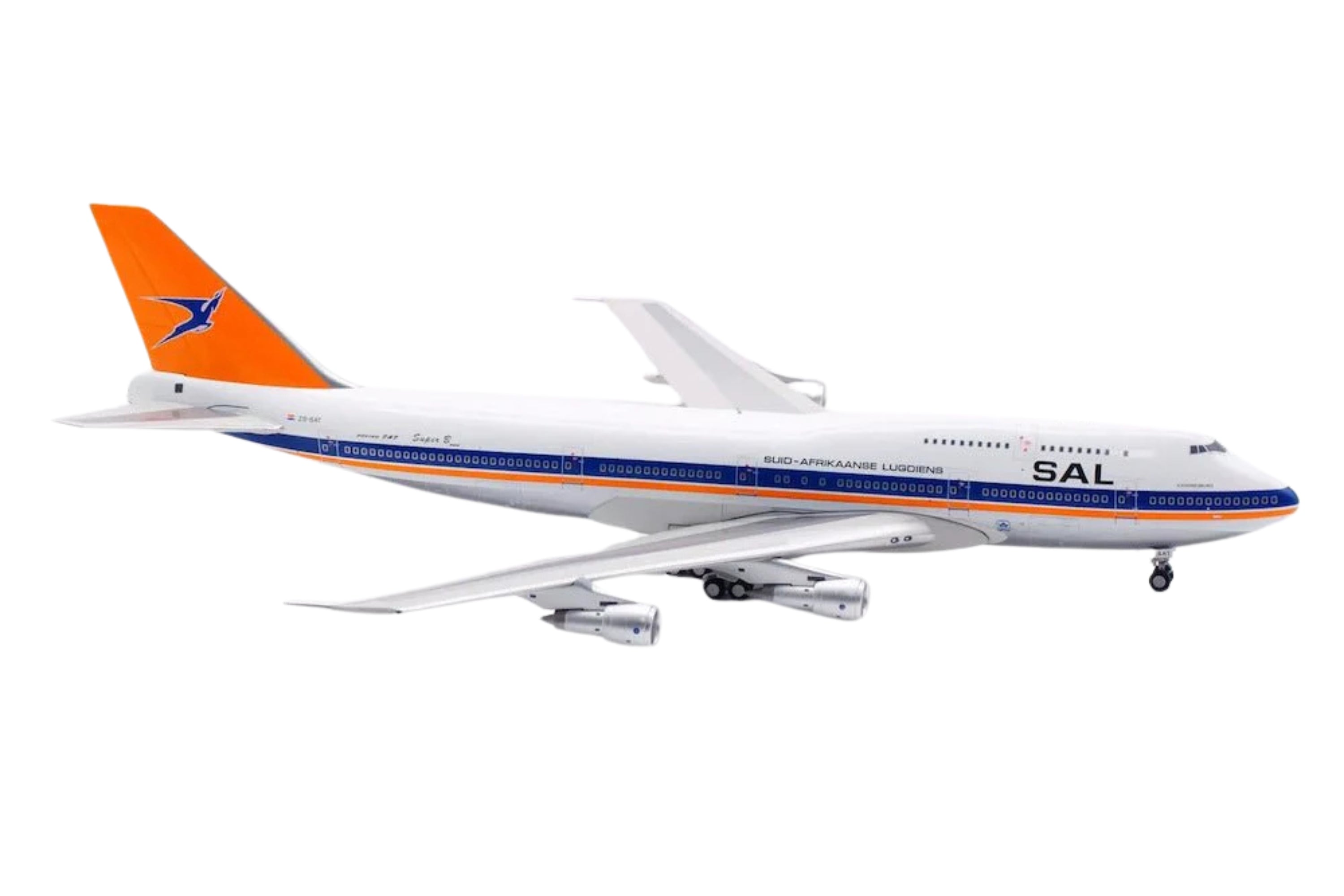 INFLIGHT200 SOUTH AFRICAN 747-344 1/200 REG#ZS-SAT W/STAND