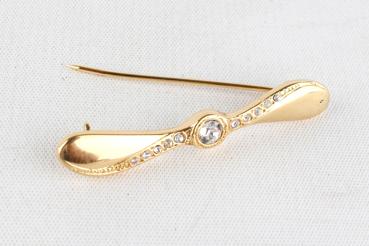 GOLD PROPELLER PIN LARGE The Airplane Shop.