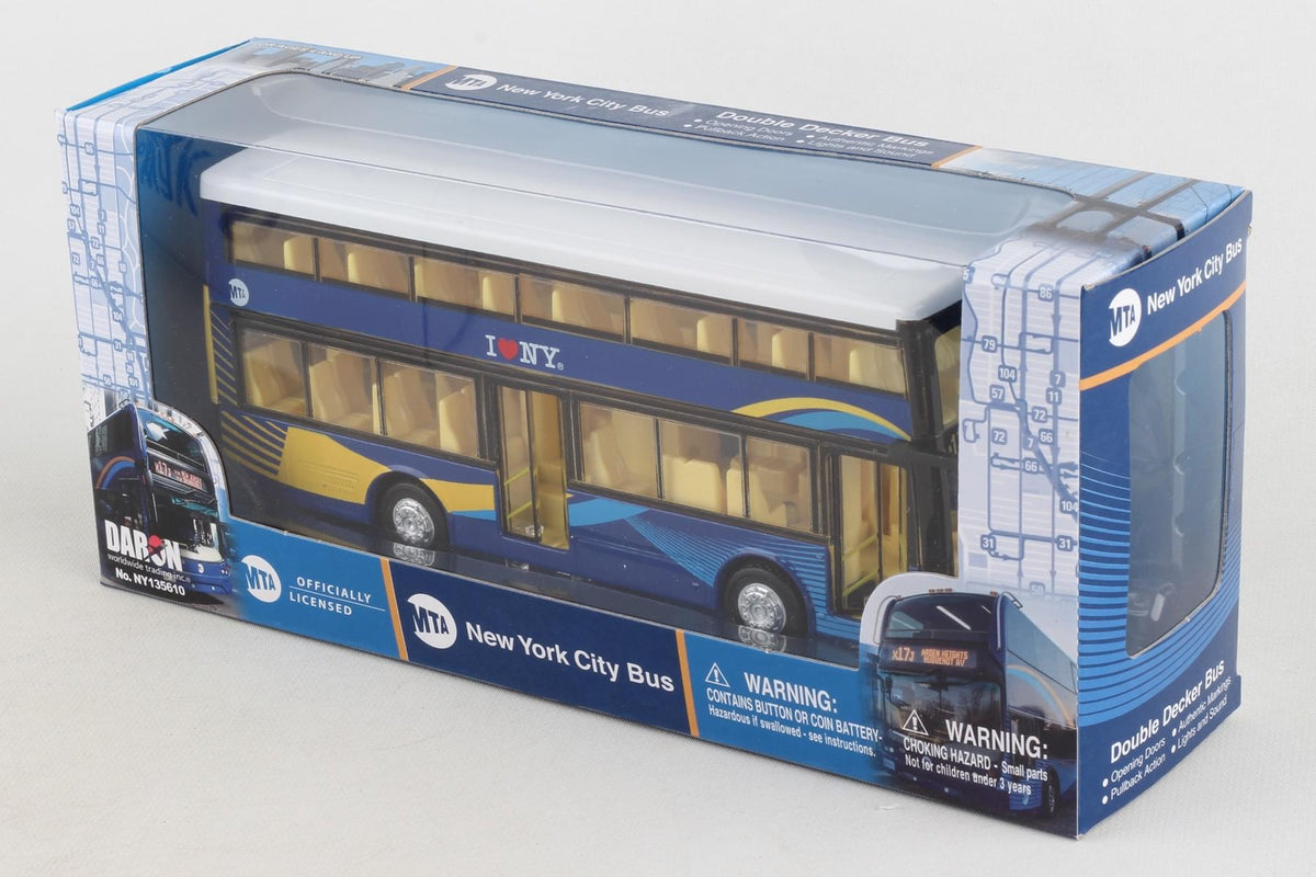 MTA DOUBLE DECKER BUS W/ LIGHT & SOUND (**) The Airplane Shop.