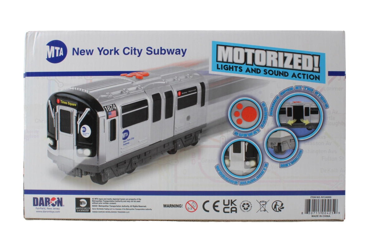 MTA MOTORIZED SUBWAY CAR W/LIGHTS & SOUND The Airplane Shop.