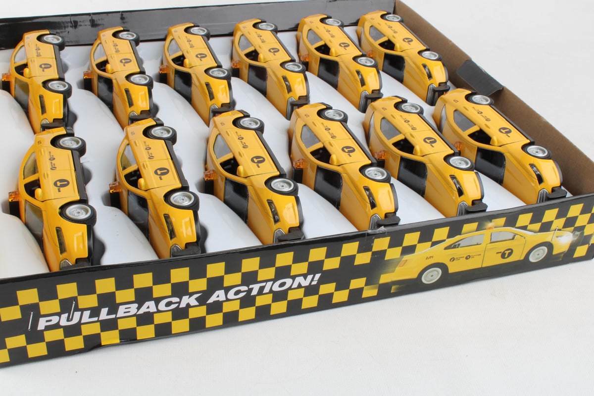 NYC TAXI PULLBACK 12 PIECE COUNTER DISPLAY (**) The Airplane Shop.