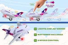 HAWAIIAN PULLBACK W/LIGHT & SOUND NEW LIVERY The Airplane Shop.