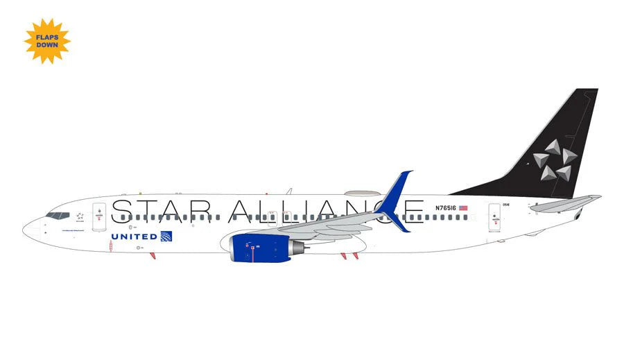 GEMINI200 UNITED 737-800W 1/200 STAR ALLIANCE REG#N76516 FD