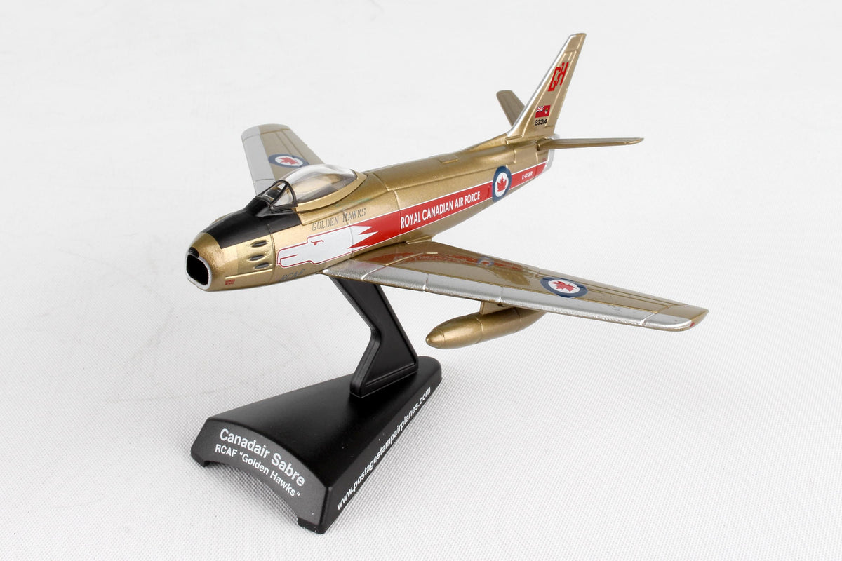 POSTAGE STAMP RCAF CANADAIR SABRE 1/110 GOLDEN HAWKS The Airplane Shop.