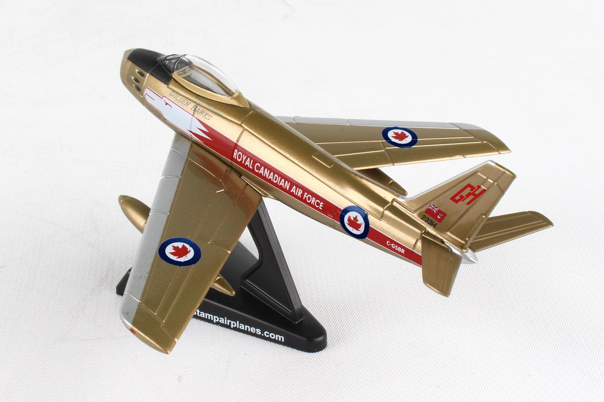 POSTAGE STAMP RCAF CANADAIR SABRE 1/110 GOLDEN HAWKS The Airplane Shop.