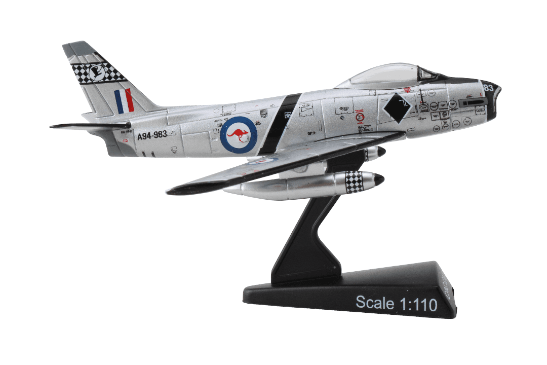 POSTAGE STAMP CAC CA-27 SABRE RAAF 1/110 (**) The Airplane Shop.