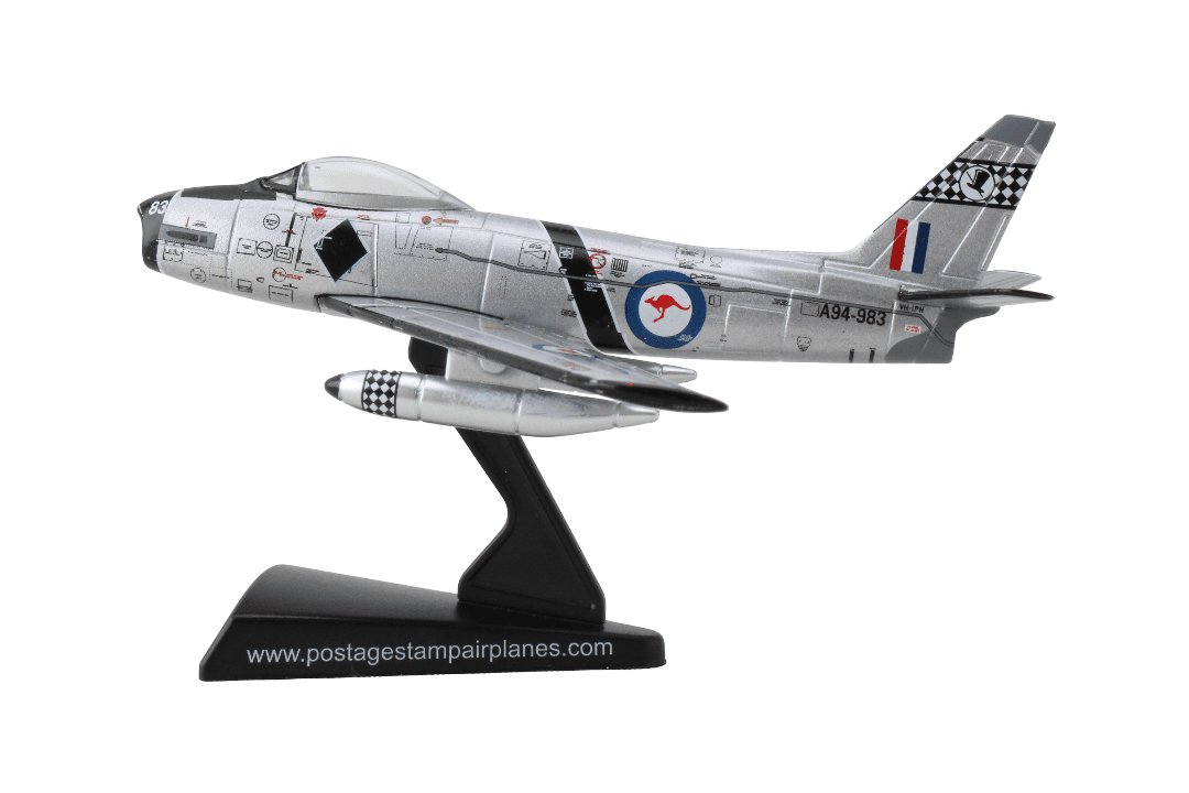 POSTAGE STAMP CAC CA-27 SABRE RAAF 1/110 (**) The Airplane Shop.