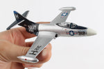 POSTAGE STAMP F9F PANTHER 1/100 SILVER/BLACK (**) The Airplane Shop.