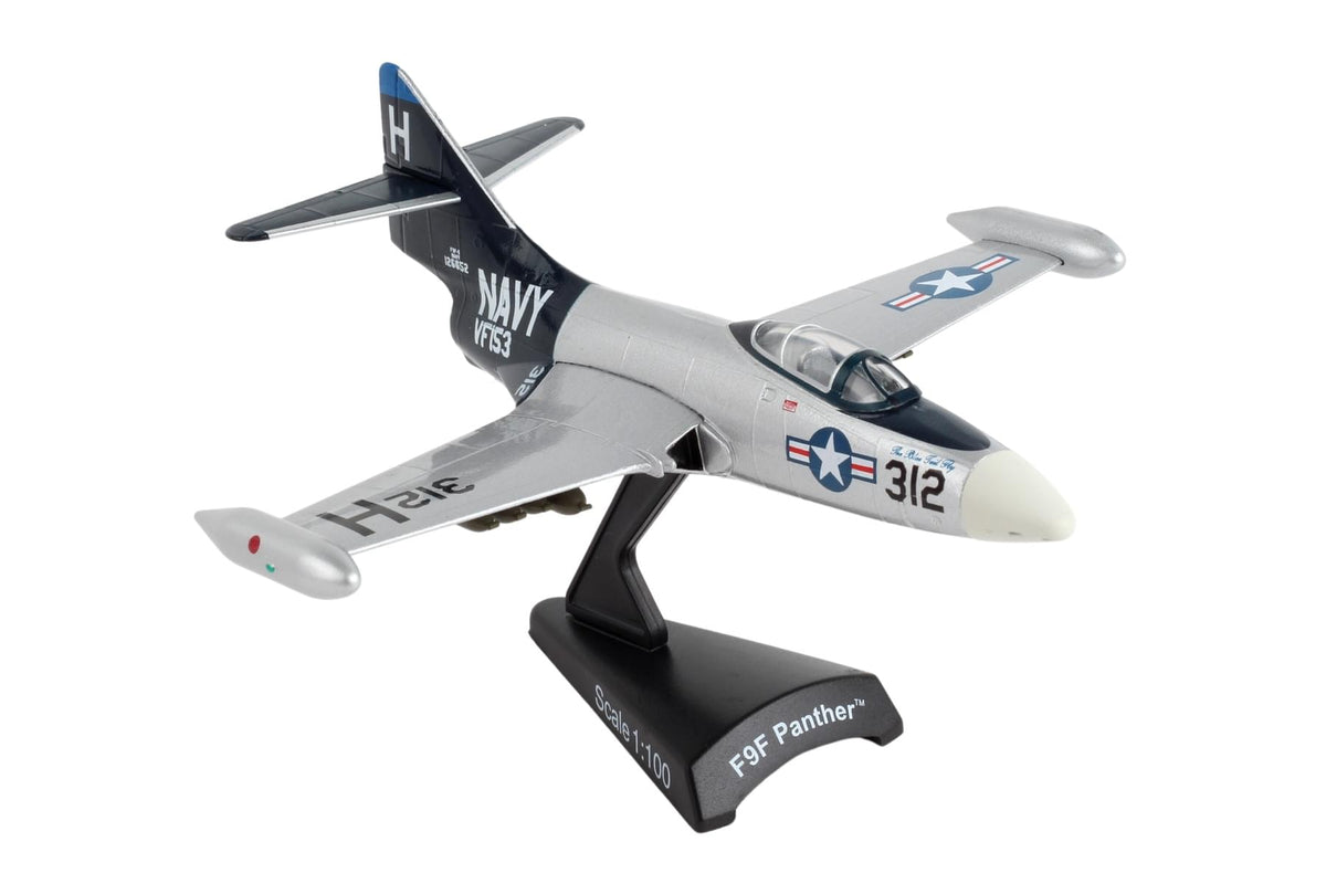 POSTAGE STAMP F9F PANTHER 1/100 SILVER/BLACK (**) The Airplane Shop.
