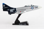 POSTAGE STAMP F9F PANTHER 1/100 SILVER/BLACK (**) The Airplane Shop.