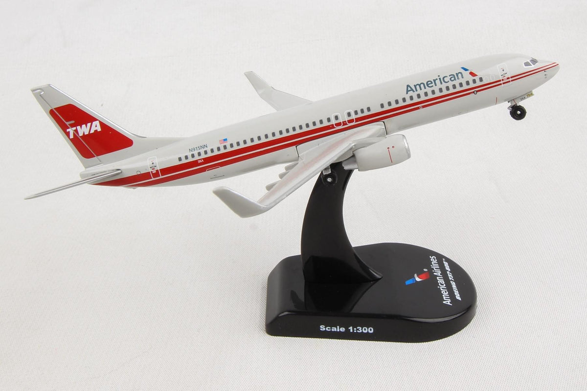 POSTAGE STAMP AMERICAN 737-800 1/300 TWA TAIL The Airplane Shop.