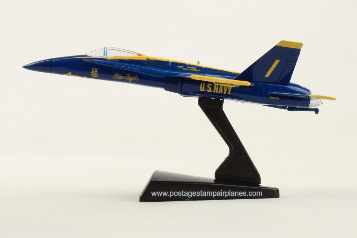 POSTAGE STAMP F/A-18C BLUE ANGEL 6 PC GIFT SET 1/150 The Airplane Shop.