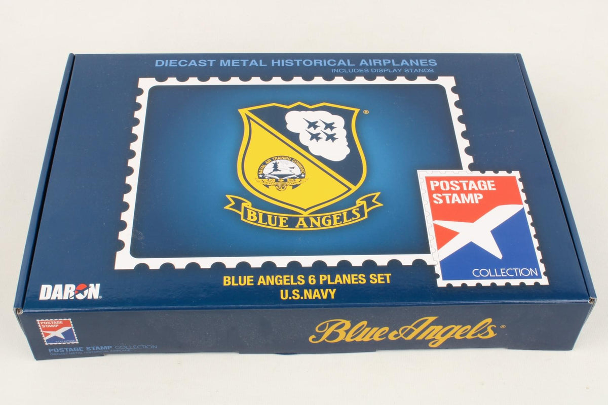POSTAGE STAMP F/A-18C BLUE ANGEL 6 PC GIFT SET 1/150 The Airplane Shop.