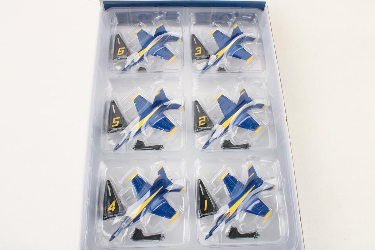 POSTAGE STAMP F/A-18C BLUE ANGEL 6 PC GIFT SET 1/150 The Airplane Shop.