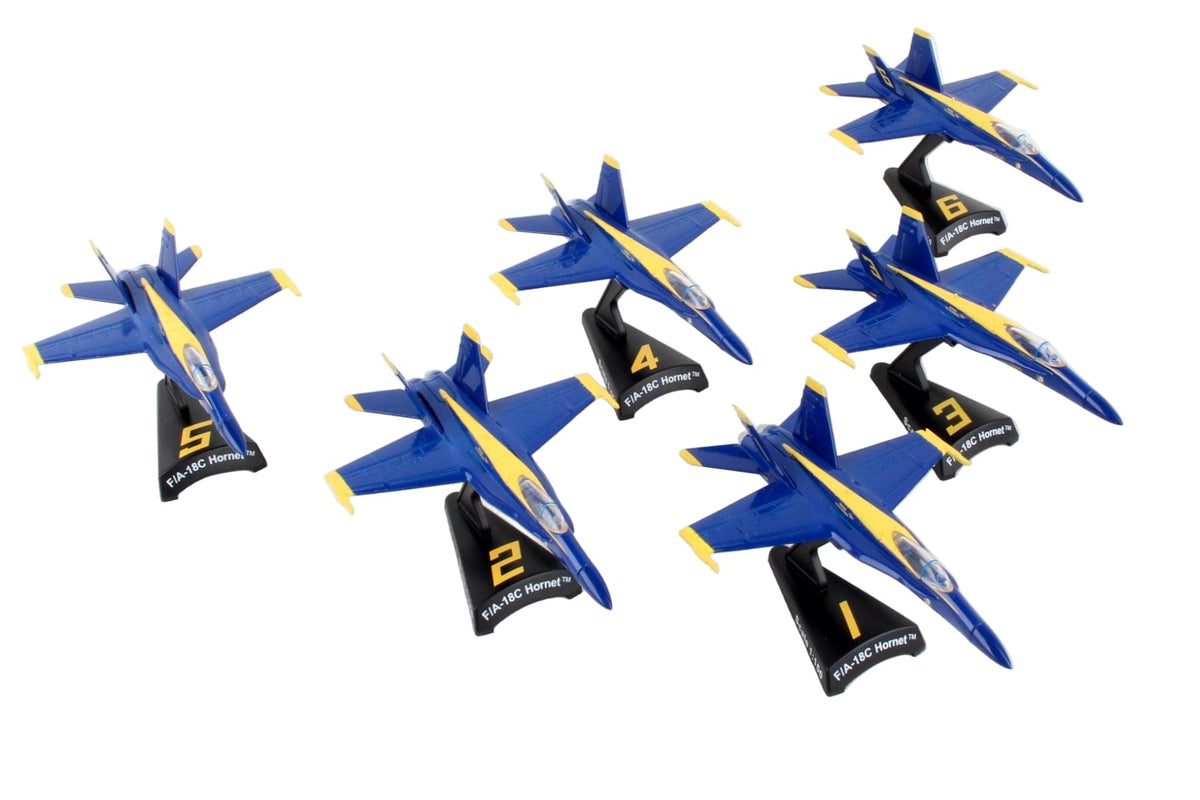 POSTAGE STAMP F/A-18C BLUE ANGEL 6 PC GIFT SET 1/150 The Airplane Shop.
