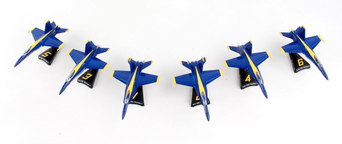 POSTAGE STAMP F/A-18C BLUE ANGEL 6 PC GIFT SET 1/150 The Airplane Shop.