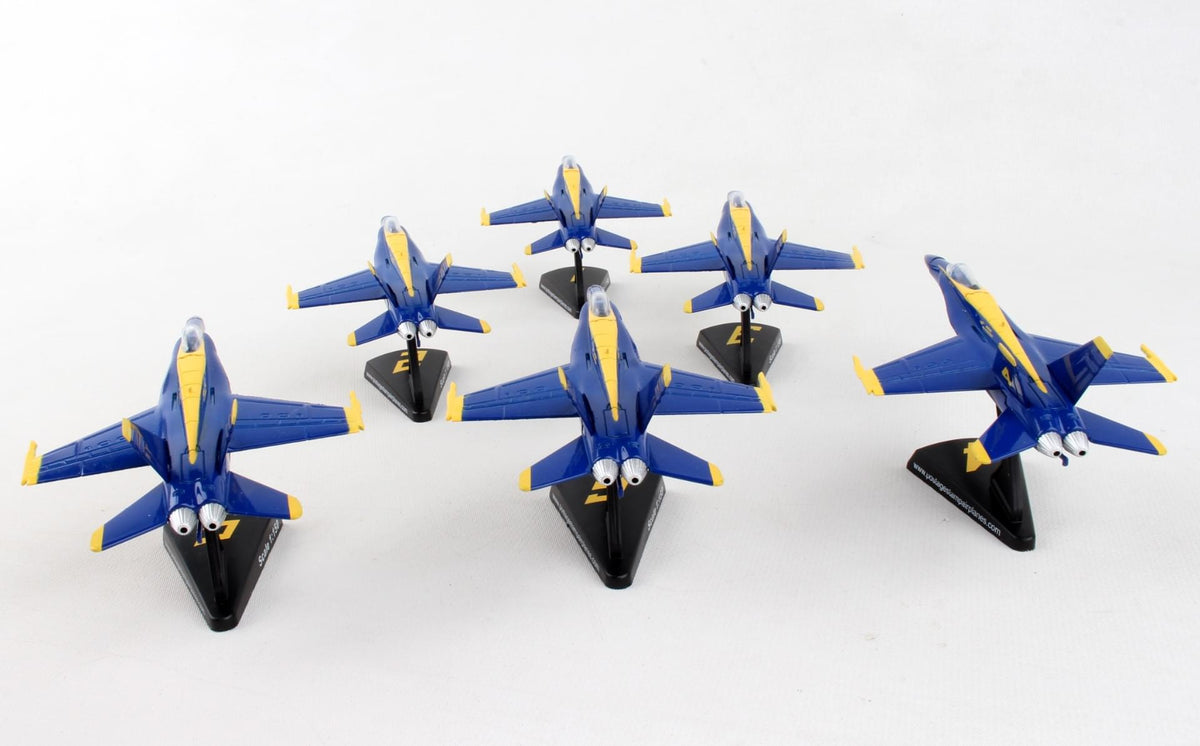 POSTAGE STAMP F/A-18C BLUE ANGEL 6 PC GIFT SET 1/150 The Airplane Shop.