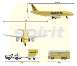 SPIRIT AIRLINES PLAYSET (**) The Airplane Shop.