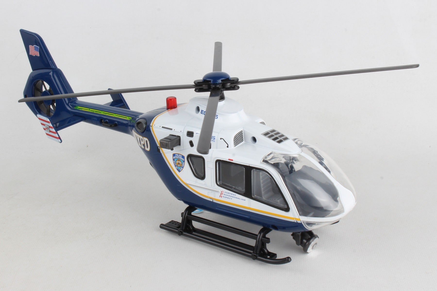 NYPD HELICOPTER W/LIGHTS & SOUNDS 1/32 (**)