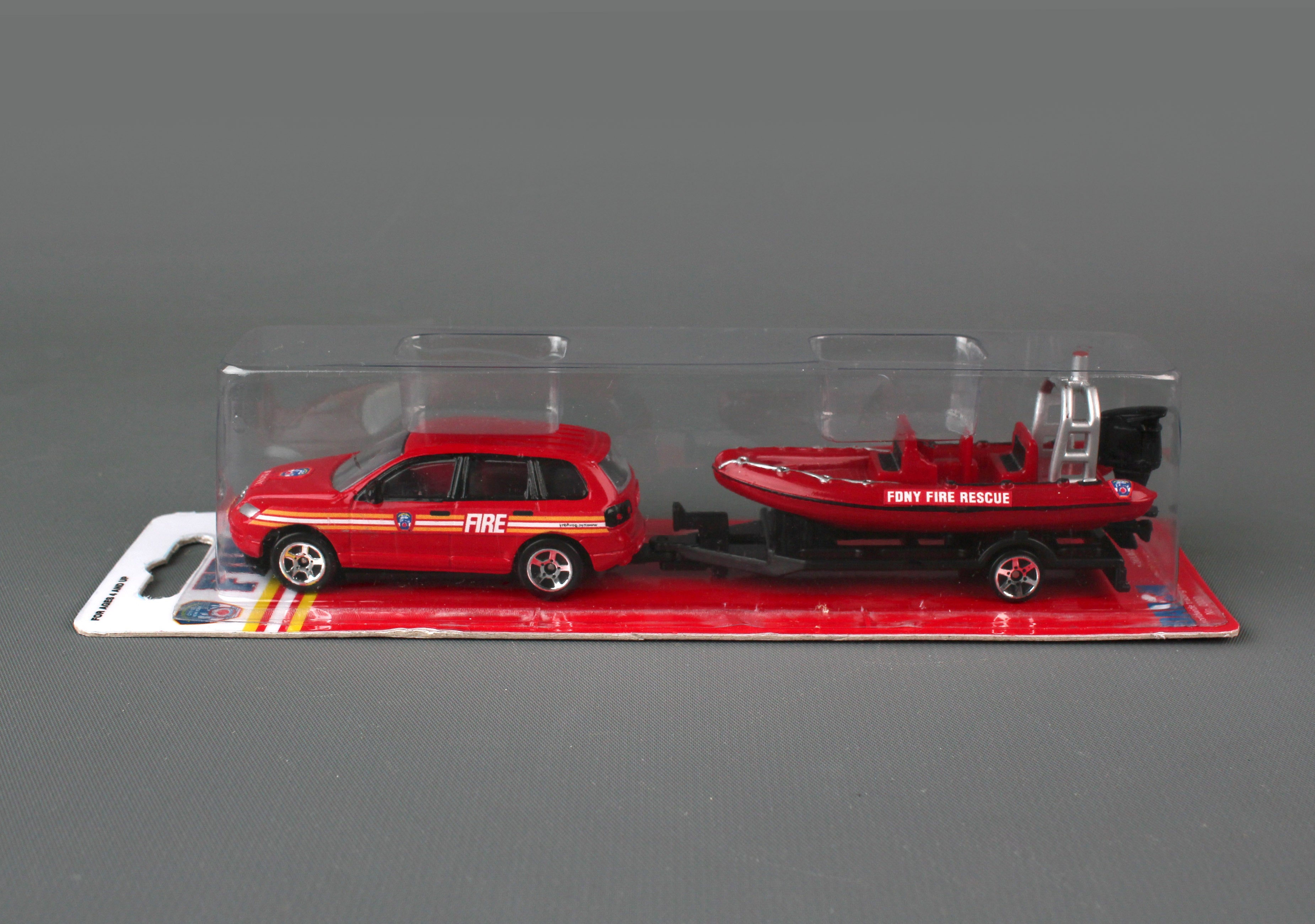FDNY 1:64 DIE-CAST AUTO TRAILER SET (**)