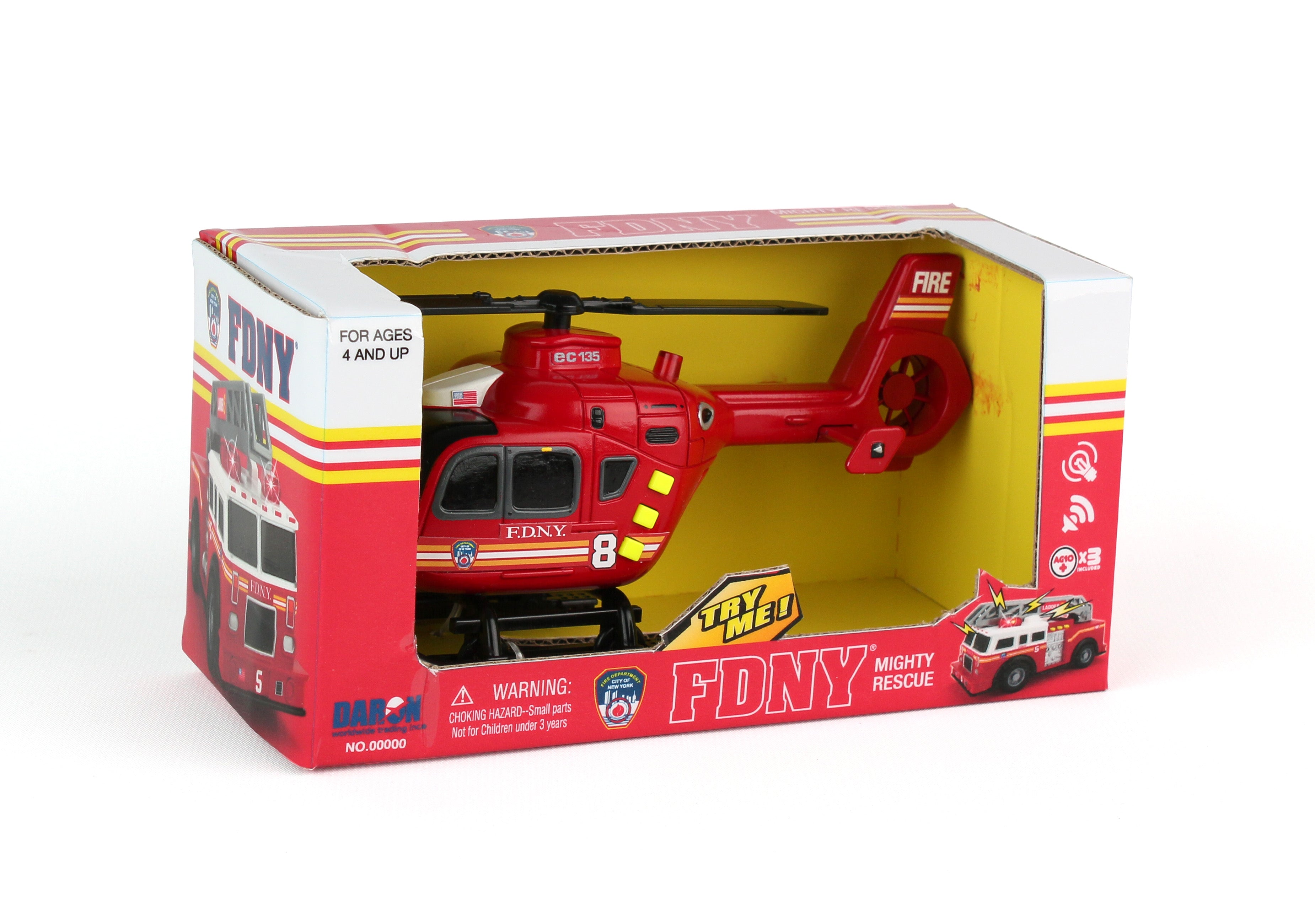 FDNY MIGHTY HELICOPTER W/LIGHT & SOUND (**)