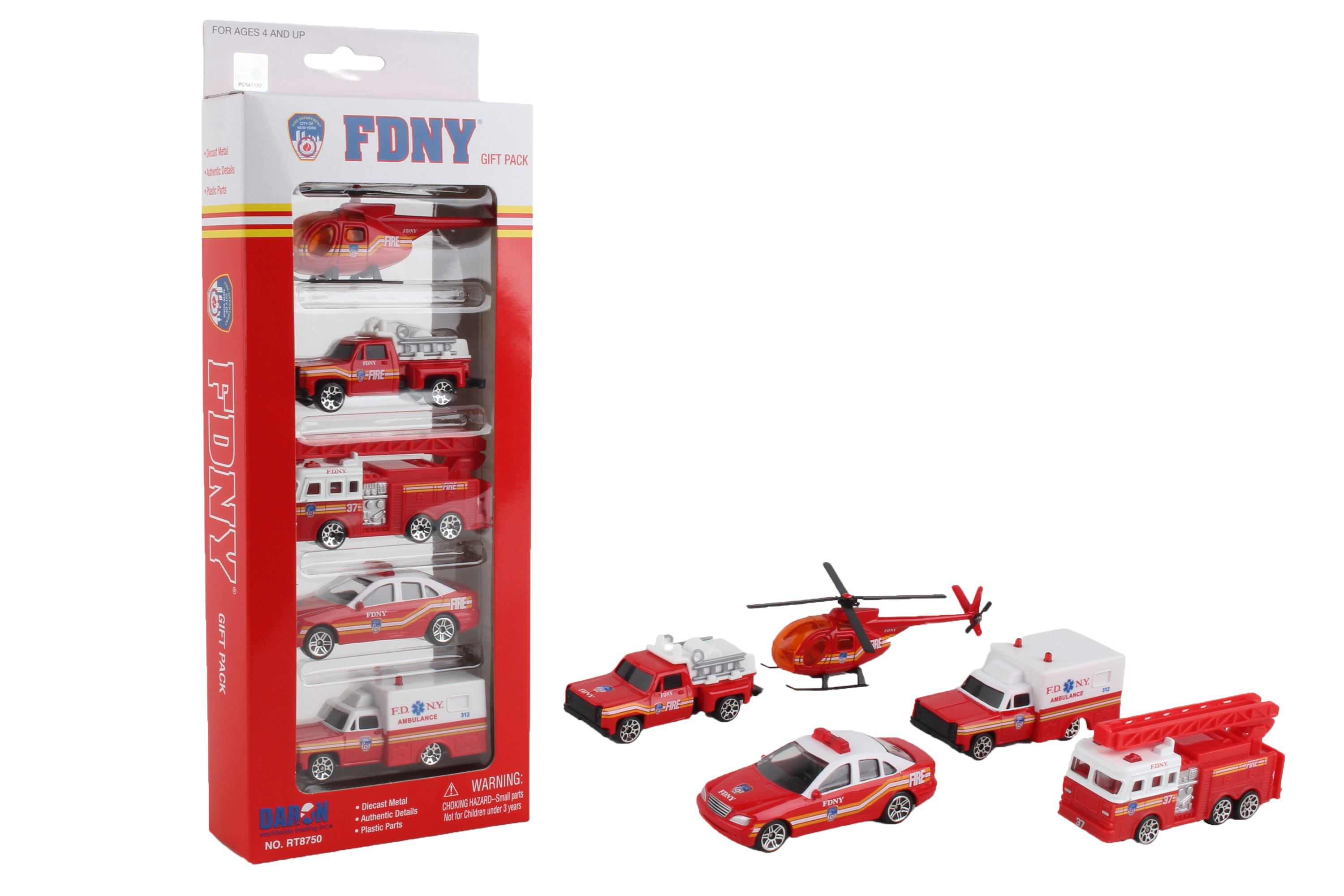FDNY 5 PIECE VEHICLE GIFT SET