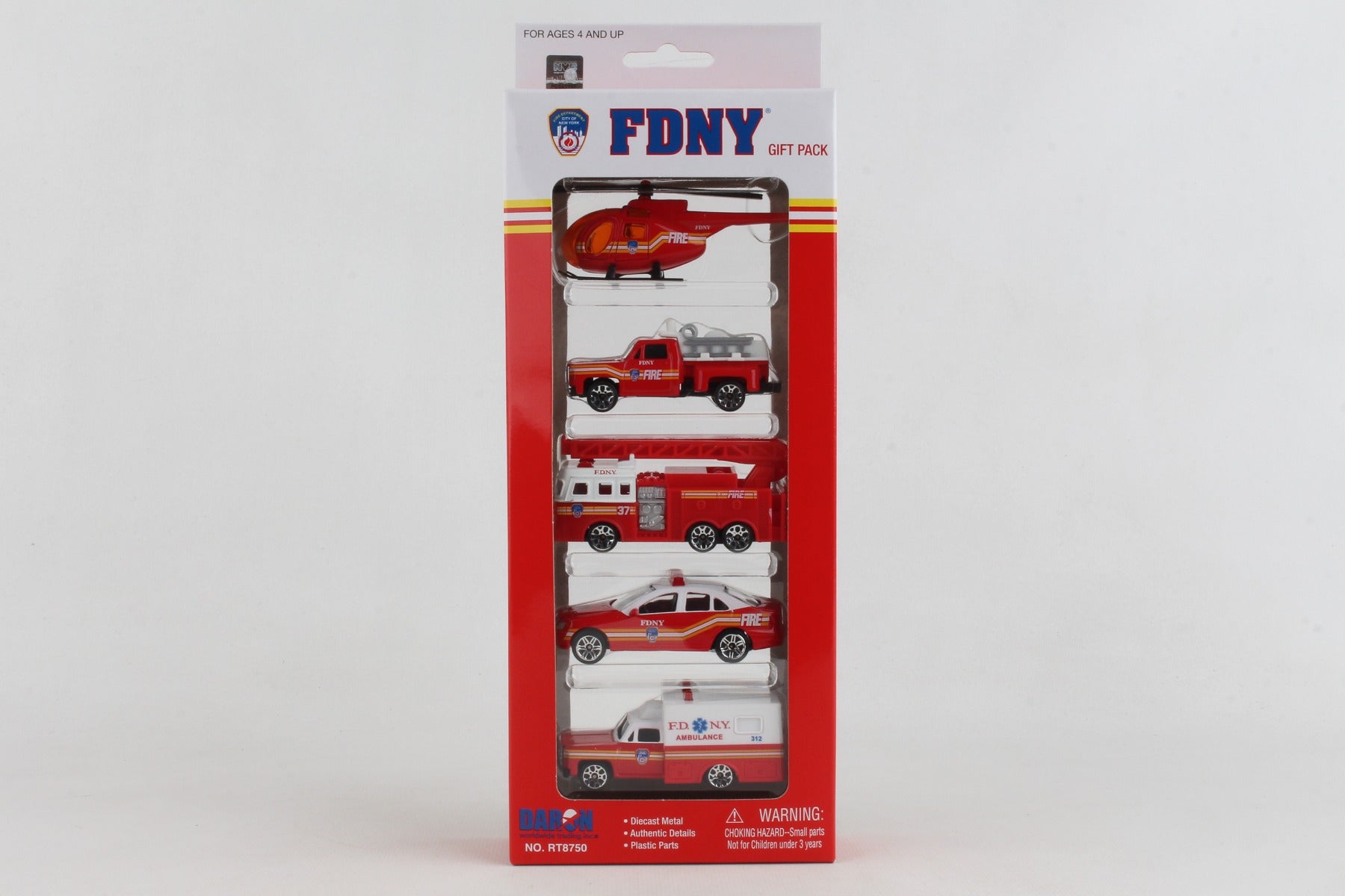 FDNY 5 PIECE VEHICLE GIFT SET