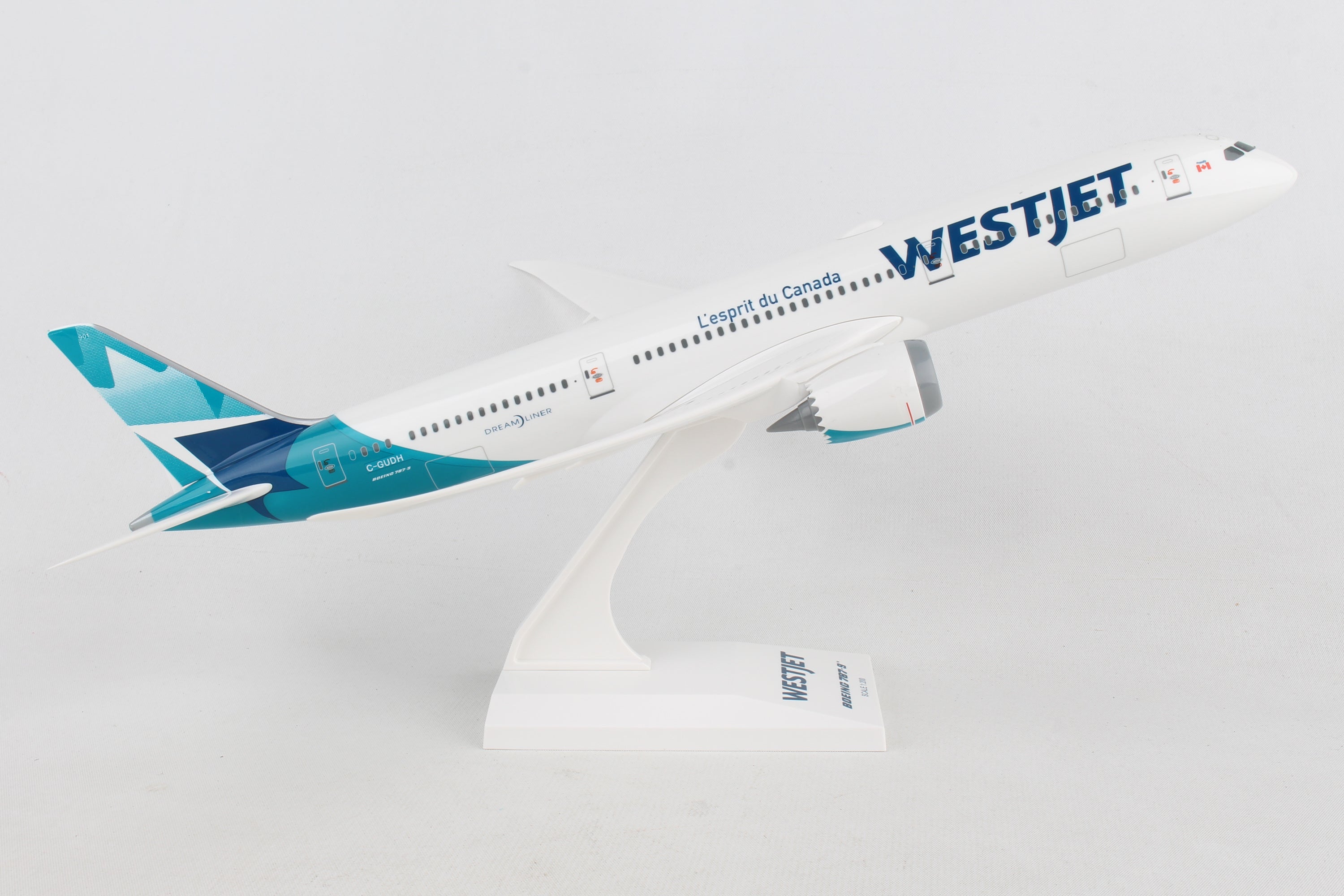 Ｍ08/02a0712☆ミニカー　ボーイング　787-9 YouTube - Dreamliner 787-9 WestJet ウェストジェット航空 航空機・ヘリコプター
